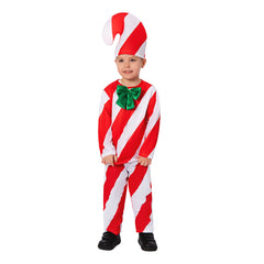 Kinder Zuckerstange Cosplay Kostüm Weihnachten Outfits Karneval Anzug