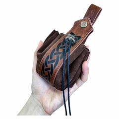 mittelalterliche Tasche für Gürtel Wikinger Stil Münzsack Halloween Karneval Kostüm Zubehör