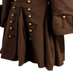 Pirat Cosplay Kostüm Outfits Jacke Kopfbedeckung Gürtel Halloween Karneval Anzug