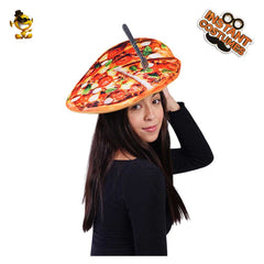 Pizza Cosplay Hut Mütze Halloween Karneval Kostüm Zubehör Kopfbedeckung Prop