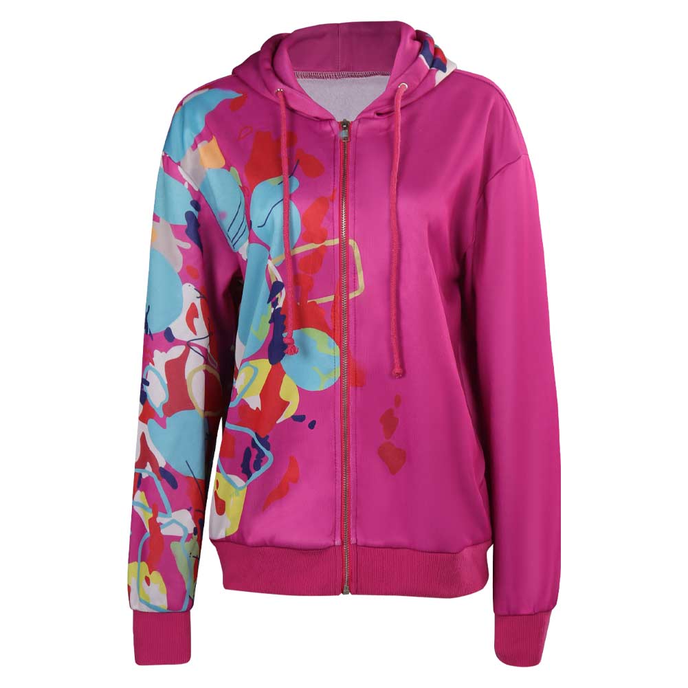 rosa Damen Hoodie Bedruckte Jacke Cosplay Kostüm Outfits Halloween Karneval Anzug