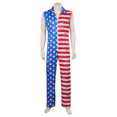 unisex Jumpsuit Halloween Stars and Stripes Cosplay Kostüm Outfits Halloween Karnevalskostüm