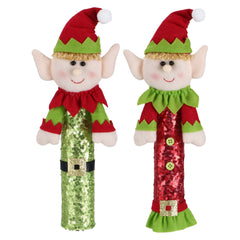 Weihnachtselfe Puppe Mikrowellenherd Kühlschrank Griff Handschuhe