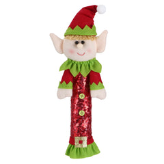 Weihnachtselfe Puppe Mikrowellenherd Kühlschrank Griff Handschuhe