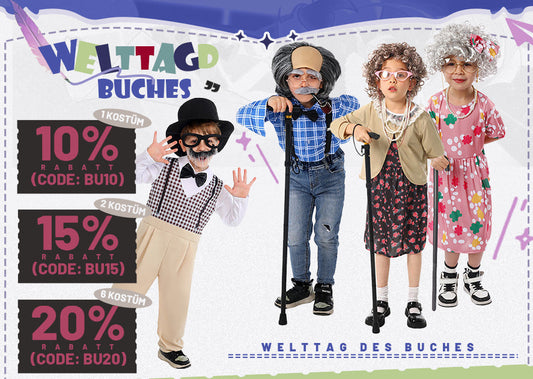 📚 Welttag des Buches: Kinderkostüme mit Rabatten