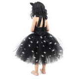 Kinder Mädchen Kleid Kätzche Tutu LED Tülle Kleid Faschingkostüm für Alltag Partykleid Geburstag Festkleid