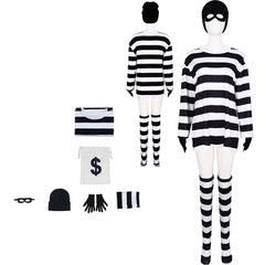 Dieb 6tlg. Kostüm  Dieb Unisex Cosplay Outfits