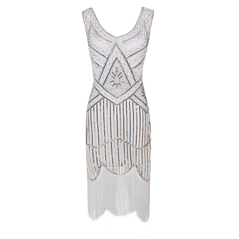 Damen Erwachsene Flapper Kleider Charleston Kleid Voller Pailletten Retro 1920er Jahre Stil Motto Party Kleid