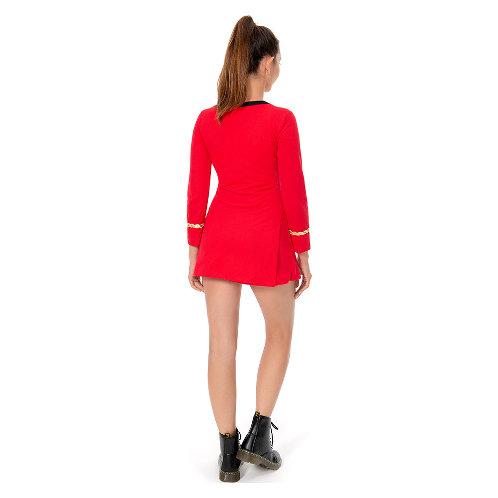 Star Trek TNG Kleid Uniform Cosplay Kostüm Karneval Fasching Party Rot & Blau & Gelb Erwachsene