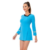Star Trek TNG Kleid Uniform Cosplay Kostüm Karneval Fasching Party Rot & Blau & Gelb Erwachsene