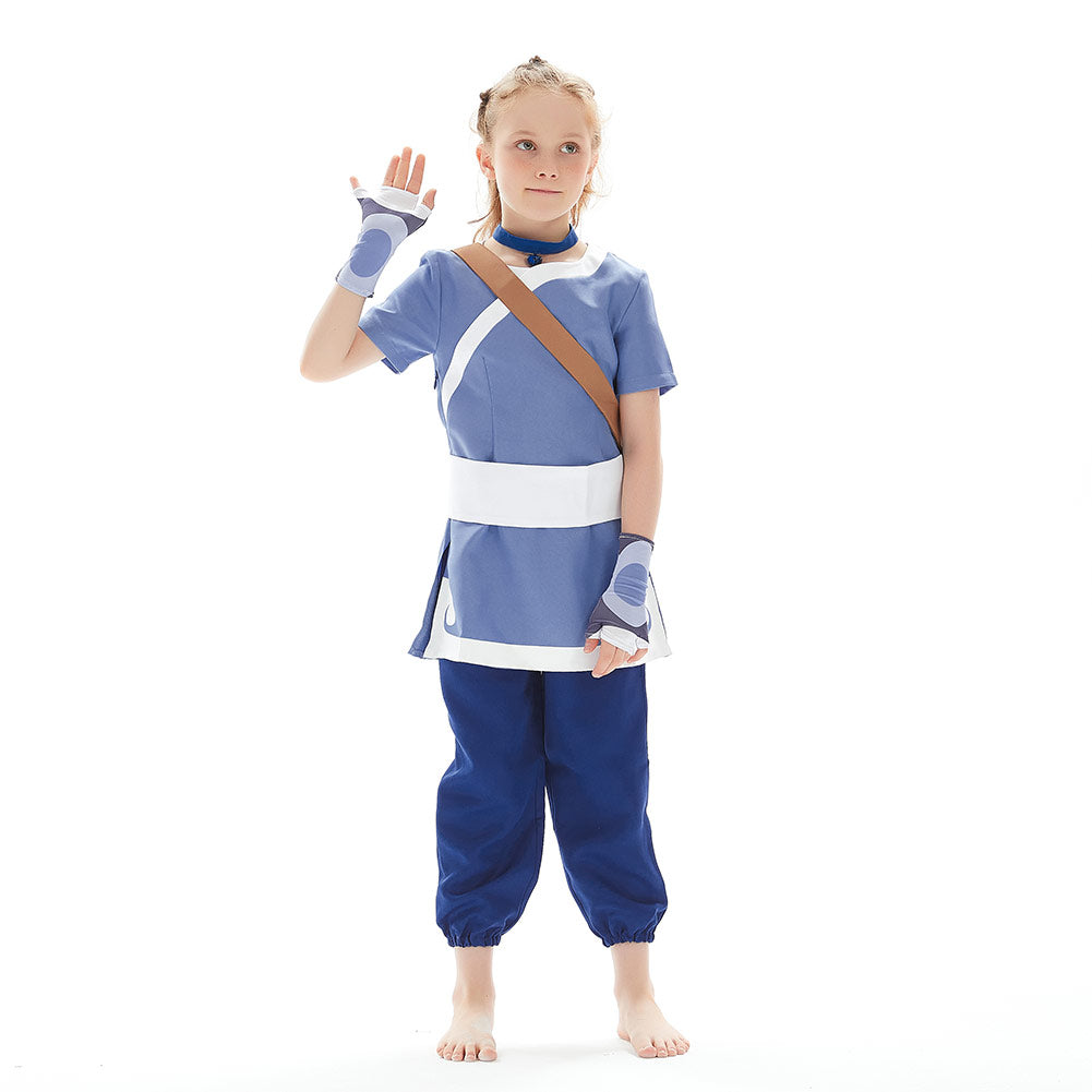 Kinder Avatar: Der letzte Luftbändiger Katara-Cosplay-Kostüme für Kinder Halloween Karnevalskostüme