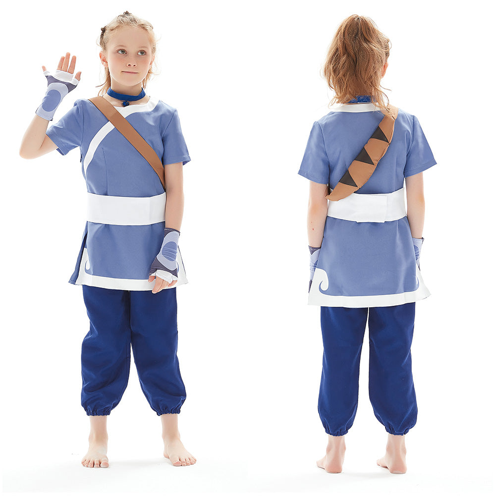 Kinder Avatar: Der letzte Luftbändiger Katara-Cosplay-Kostüme für Kinder Halloween Karnevalskostüme