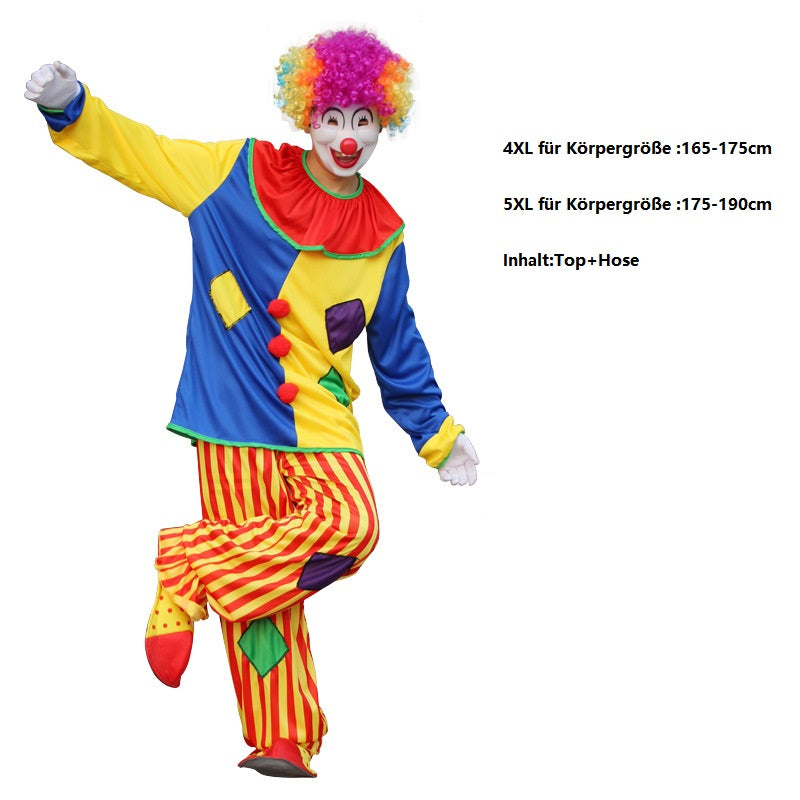 Erwachsene Clown Cosplay Kostüm Outfits Halloween Karneval Anzug