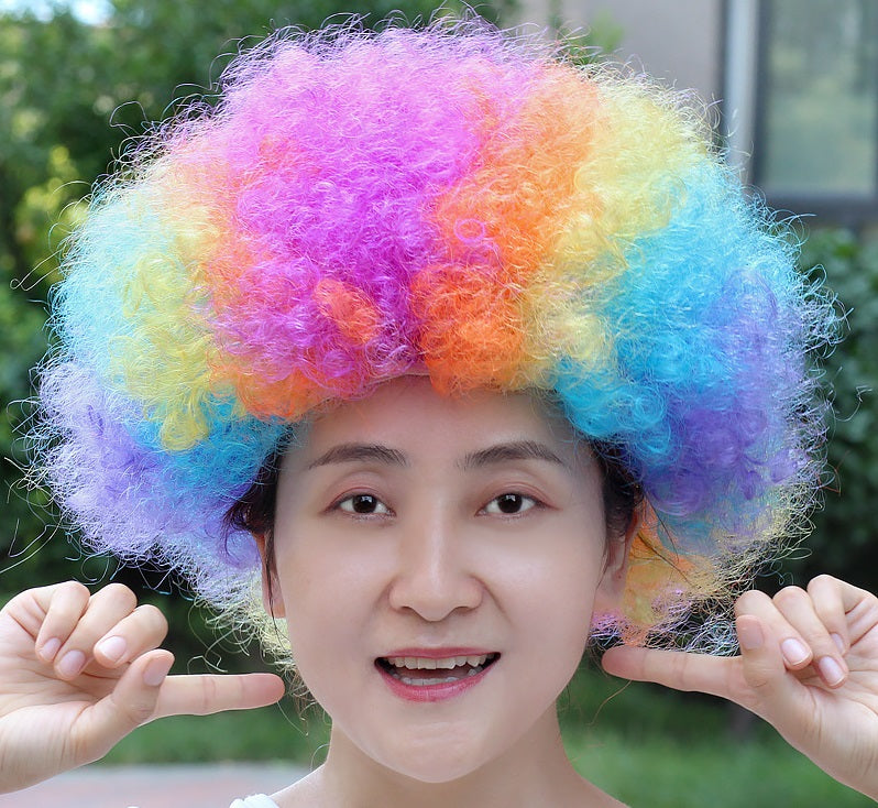 Clown Verkleidung Zubehör Hut Brille Nase bunt Perücke Maske Zubehör cosplay Kostüm Outfits Halloween Karneval Anzug