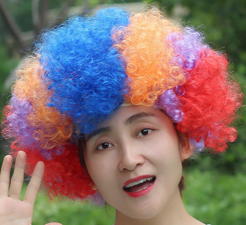 Clown Verkleidung Zubehör Hut Brille Nase bunt Perücke Maske Zubehör cosplay Kostüm Outfits Halloween Karneval Anzug
