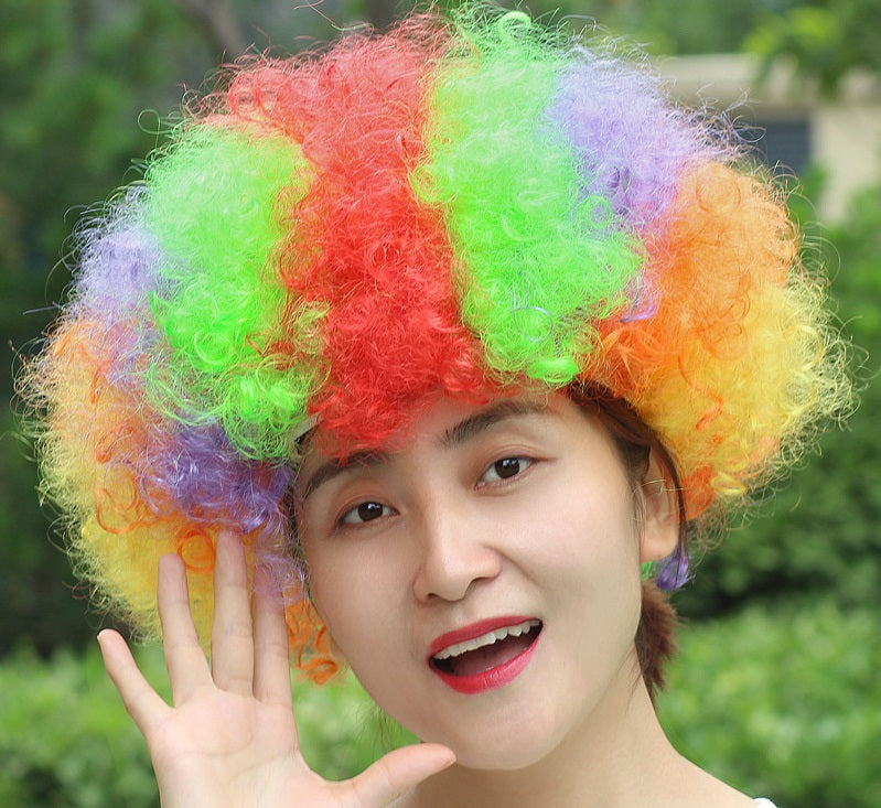Clown Verkleidung Zubehör Hut Brille Nase bunt Perücke Maske Zubehör cosplay Kostüm Outfits Halloween Karneval Anzug