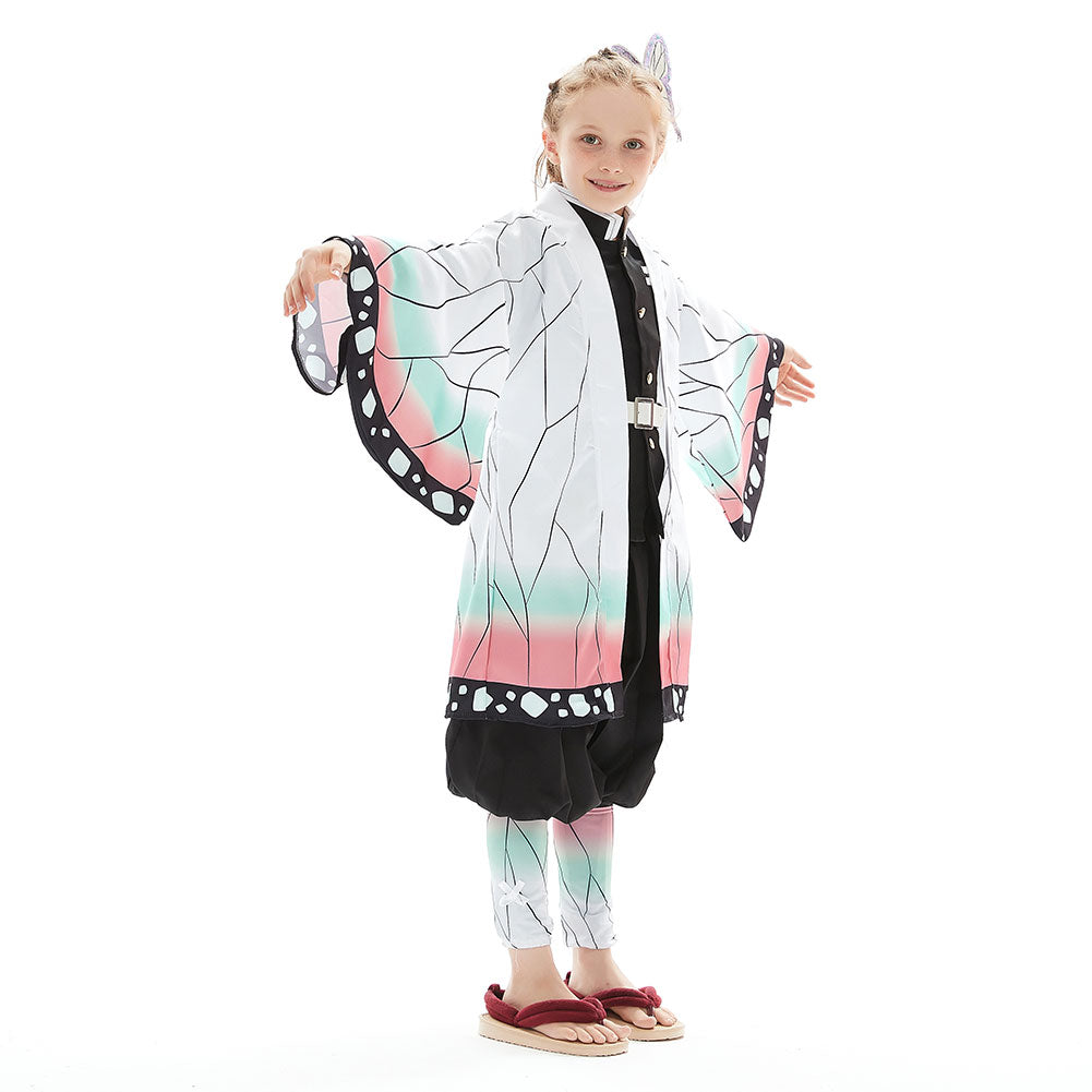 Kinder Mädchen Demon Slayer Kochou Shinobu Cosplay Kostüm Uniform Outfit Halloween Karneval Anzug