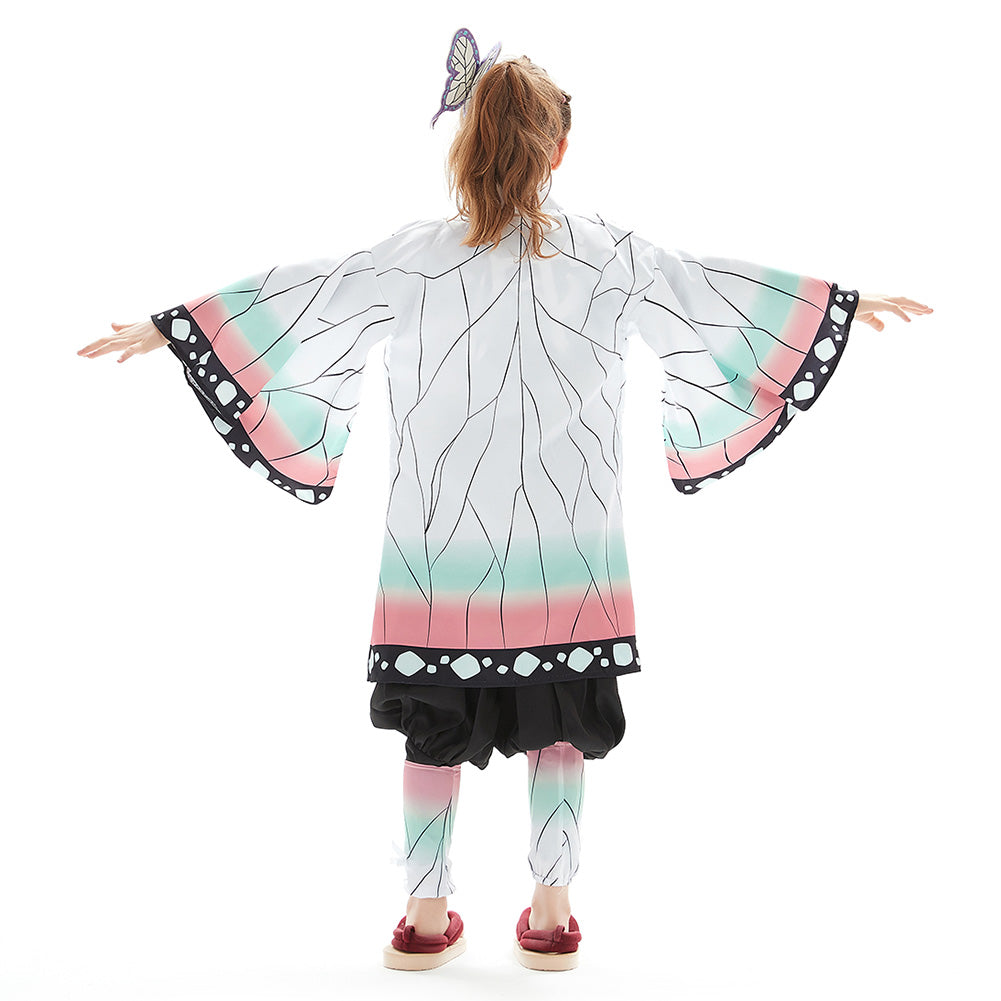 Kinder Mädchen Demon Slayer Kochou Shinobu Cosplay Kostüm Uniform Outfit Halloween Karneval Anzug