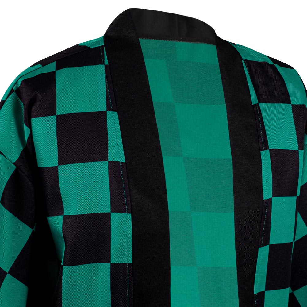 Demon Slayer: Kimetsu No Yaiba Kamado Tanjirou 3D Druck Umhang Erwachsene Unisex Haori mit Ohrringe