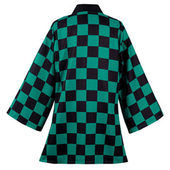 Demon Slayer: Kimetsu No Yaiba Kamado Tanjirou 3D Druck Umhang Erwachsene Unisex Haori mit Ohrringe