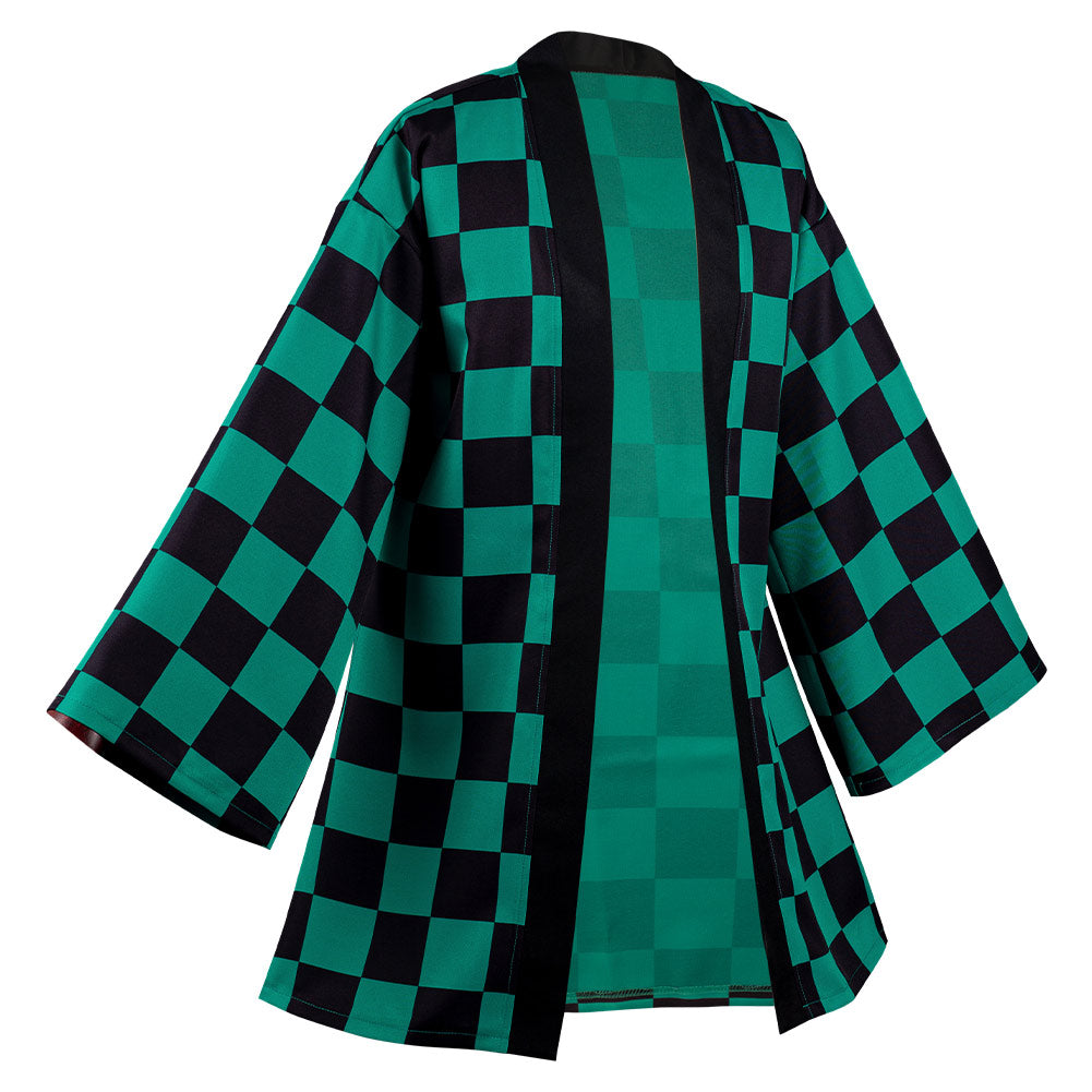 Demon Slayer: Kimetsu No Yaiba Kamado Tanjirou 3D Druck Umhang Erwachsene Unisex Haori mit Ohrringe