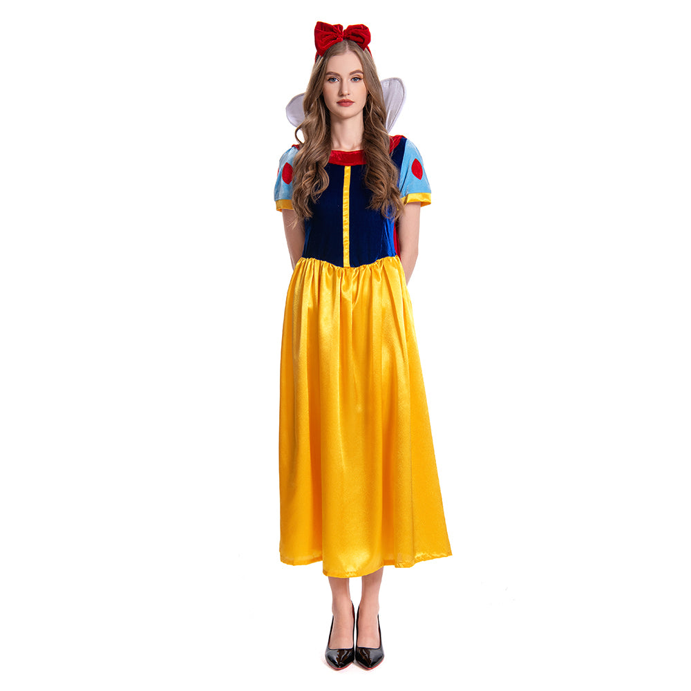 Damen Prinzissin Kostüm Kleid Snow White Schneewittchen Prinzissin Damen Erwachsene