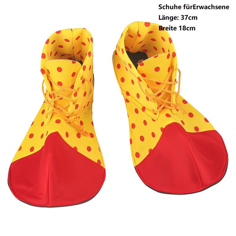 Clown Verkleidung Zubehör Hut Brille Nase bunt Perücke Maske Zubehör cosplay Kostüm Outfits Halloween Karneval Anzug