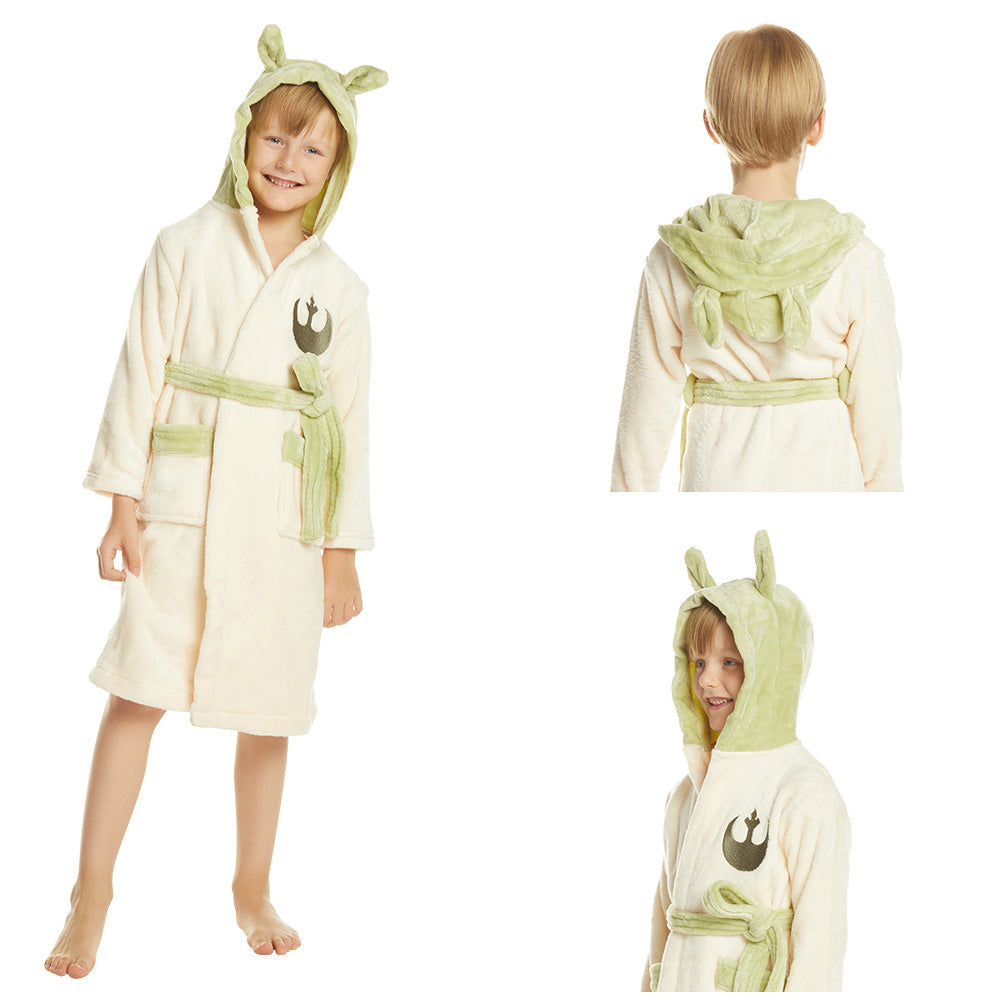 SW Kinder Yoda-Bademantel geeignet für Kinder von 6 bis 10 Jahren