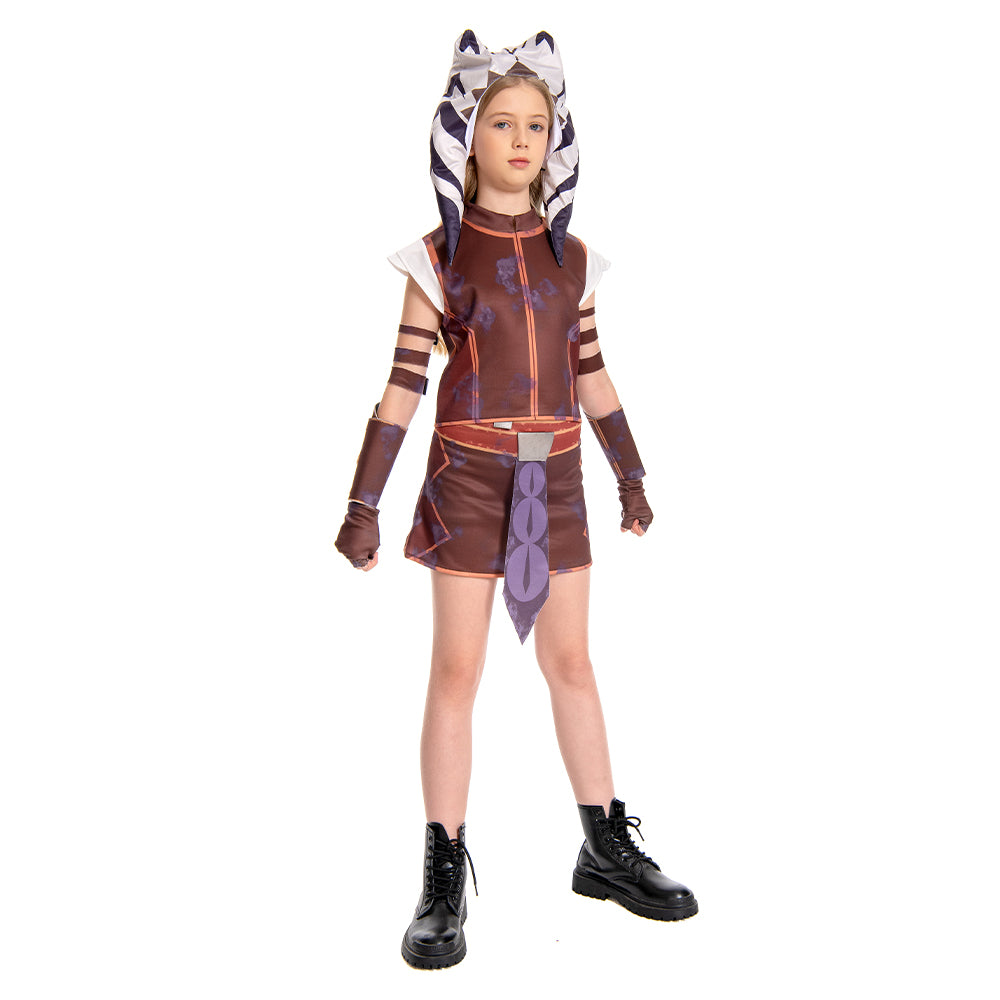 Kinder Asoka Tano SW Outfits Cosplay Kostüm