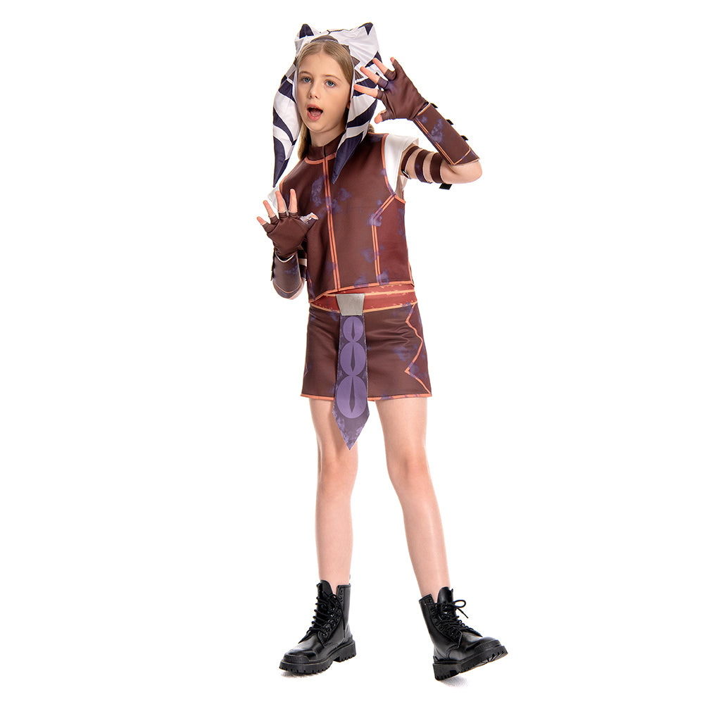 Kinder Asoka Tano SW Outfits Cosplay Kostüm