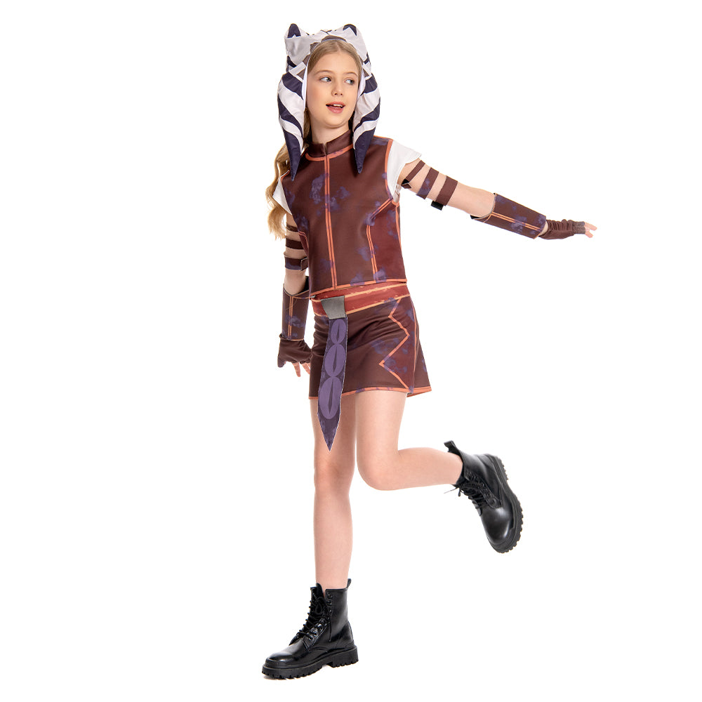 Kinder Asoka Tano SW Outfits Cosplay Kostüm