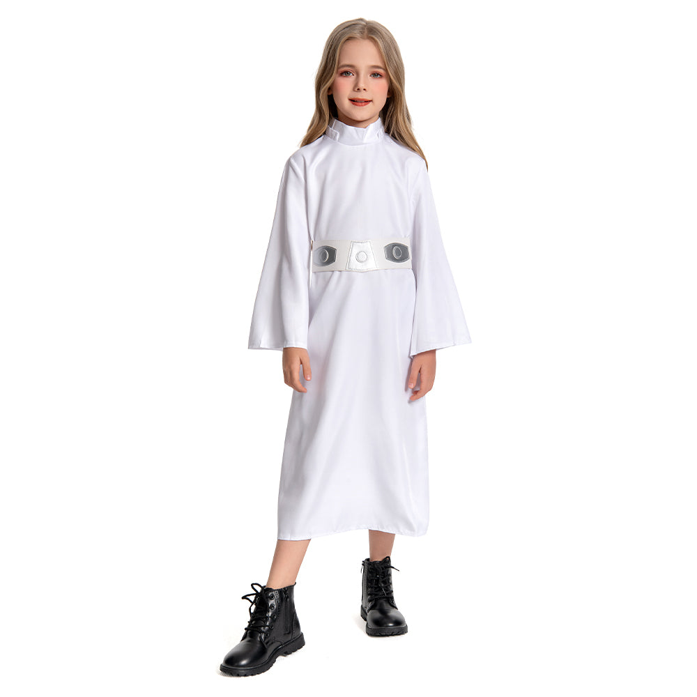 Kinder Mädchen Leia Cosplay Kostüm Outfits Halloween Karneval Anzug
