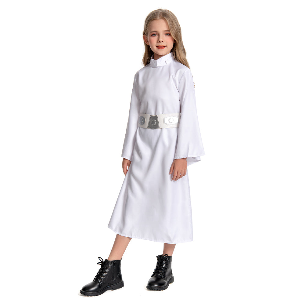 Kinder Mädchen Leia Cosplay Kostüm Outfits Halloween Karneval Anzug