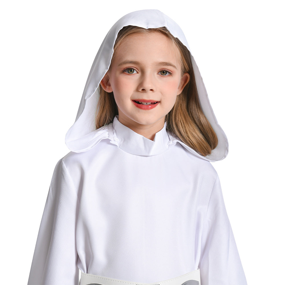 Kinder Mädchen Leia Cosplay Kostüm Outfits Halloween Karneval Anzug