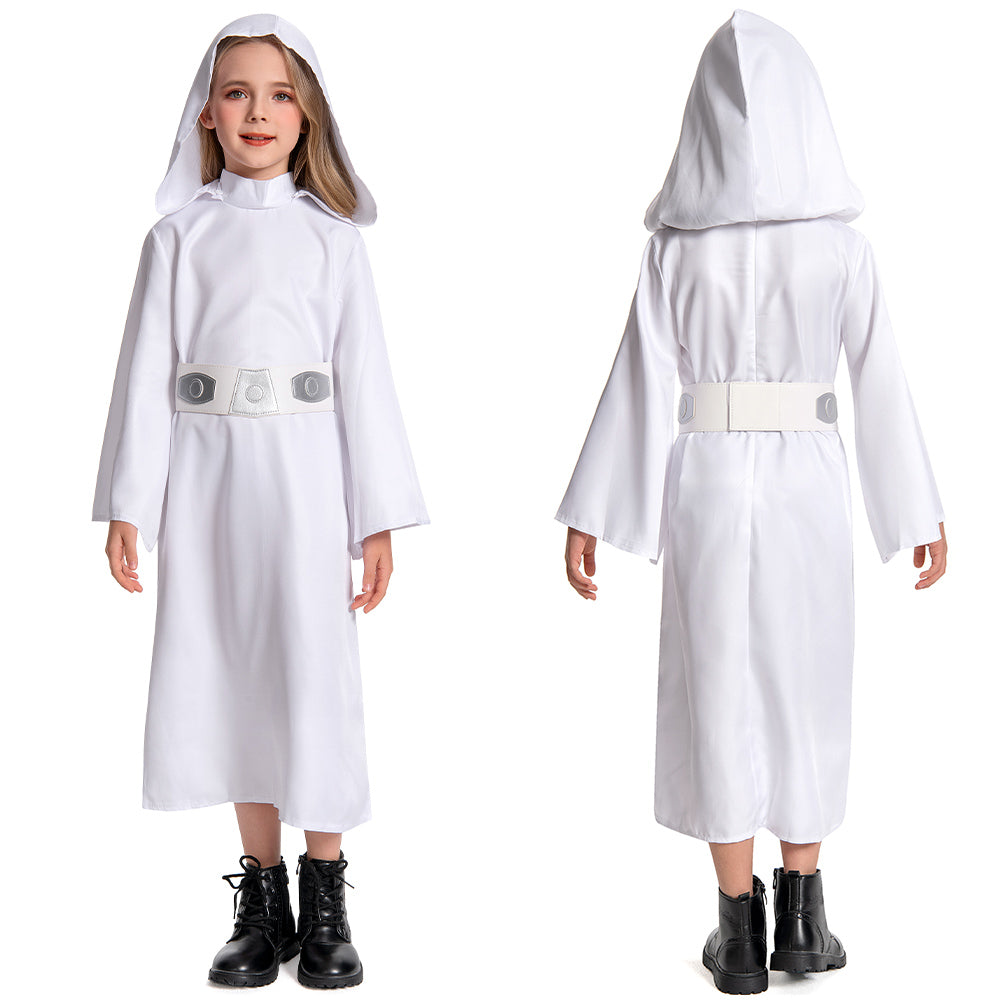 Kinder Mädchen Leia Cosplay Kostüm Outfits Halloween Karneval Anzug