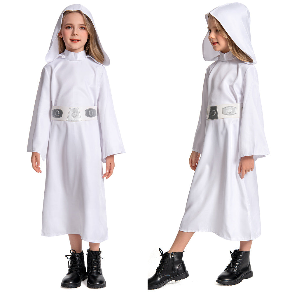 Kinder Mädchen Leia Cosplay Kostüm Outfits Halloween Karneval Anzug