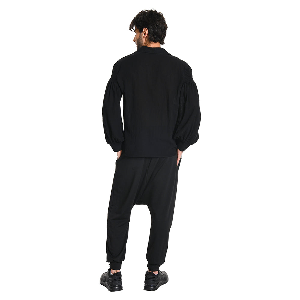 Herren Cosplay Kostüm Outfits Halloween Karneval Anzug Jahrhundert Retro Hemd Jahrhundert Retro Schwarz Hemd