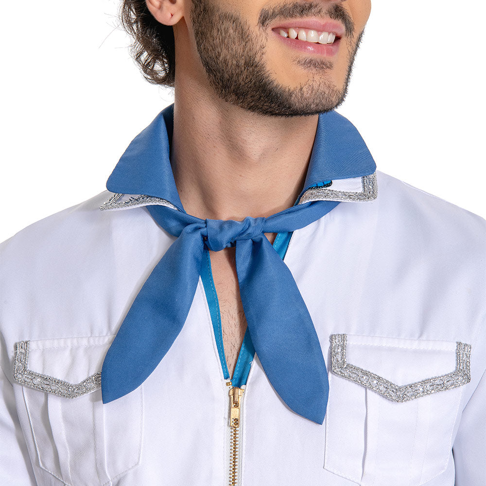 Herren Cosplay Kostüm Jumpsuit Outfits Halloween Karneval Anzug ABBA Benny Anderson Retro Style