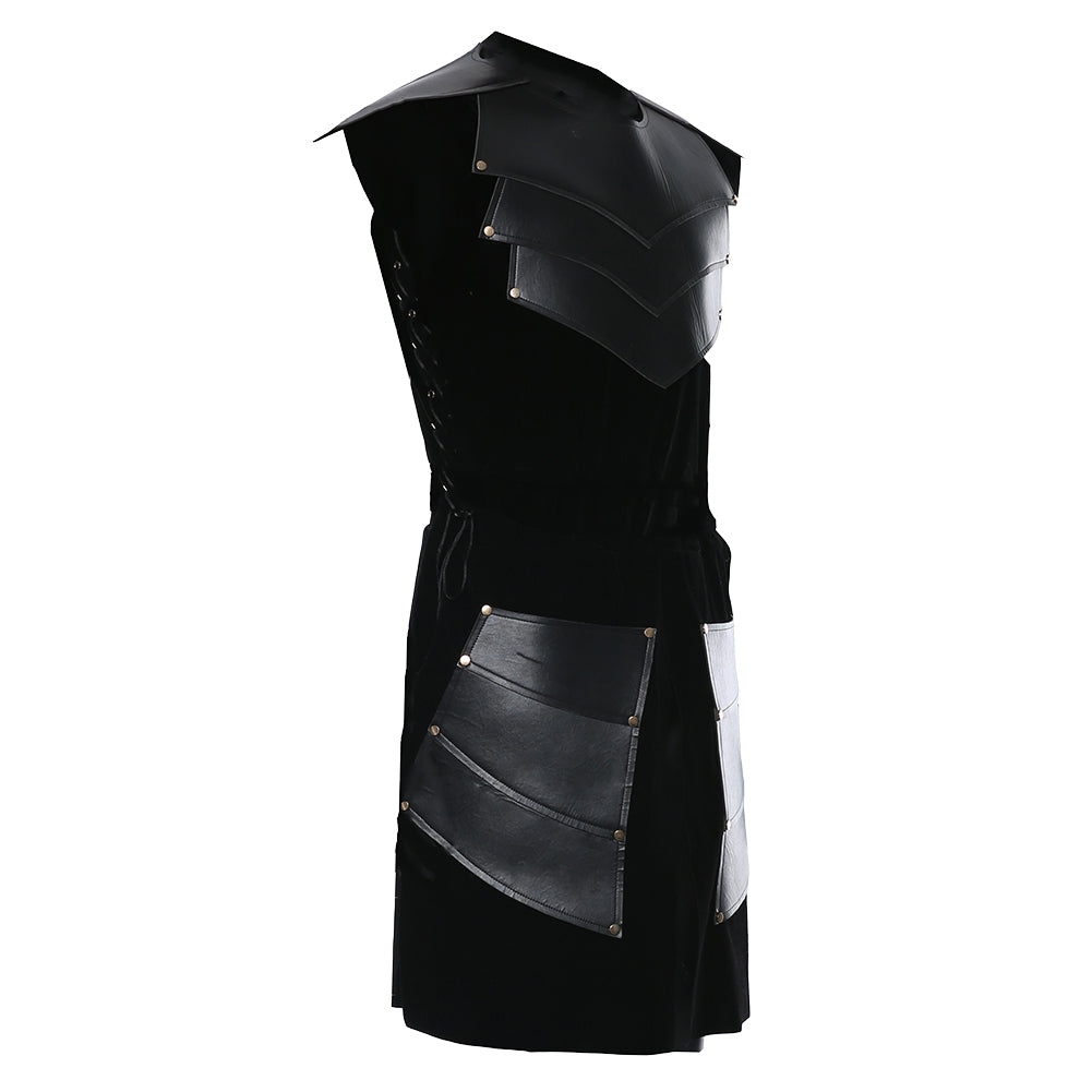 Gothic Mittelalter Oberteil Stehkragen Ärmellos Jacke für Herren Männer Ritterkostüm Halloween Karneval