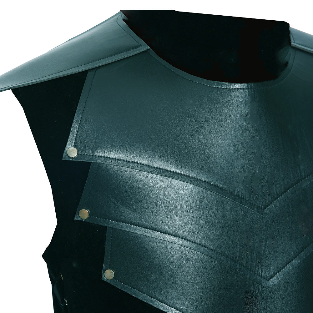 Gothic Mittelalter Oberteil Stehkragen Ärmellos Jacke für Herren Männer Ritterkostüm Halloween Karneval