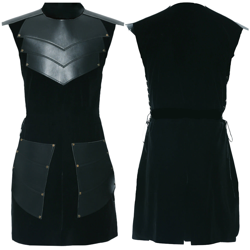 Gothic Mittelalter Oberteil Stehkragen Ärmellos Jacke für Herren Männer Ritterkostüm Halloween Karneval