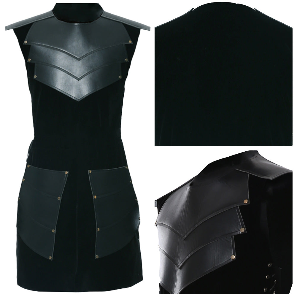 Gothic Mittelalter Oberteil Stehkragen Ärmellos Jacke für Herren Männer Ritterkostüm Halloween Karneval