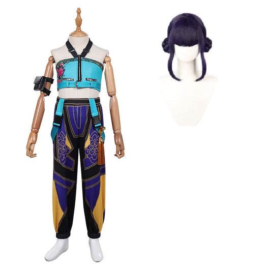 Kinder Mädchen Zoey Perücke Cosplay Kostüm Halloween Karneval Party Anzug