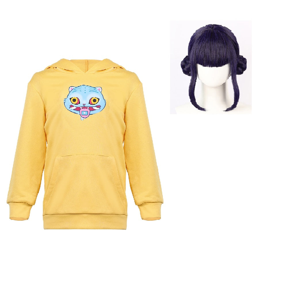 Damen K-Pop Demon Hunters Cosplay Kostüm Halloween Karneval Hoodie Zoey
