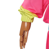 Kinder Retro Tanzsportbekleidung Kostüm 80er Jahre Höhe der Mode Muschelanzug Cosplay Kostüm