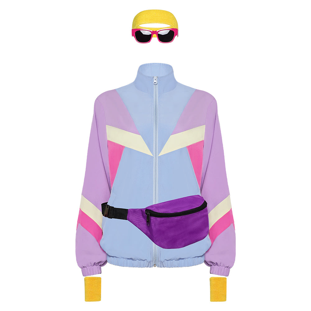 80er unisex Erwachsene Cosplay Kostüm Outfits Halloween Karneval Anzug