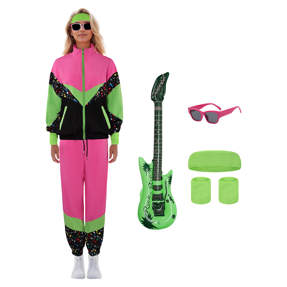 80er unisex Erwachsene Cosplay Kostüm Outfits Halloween Karneval Anzug
