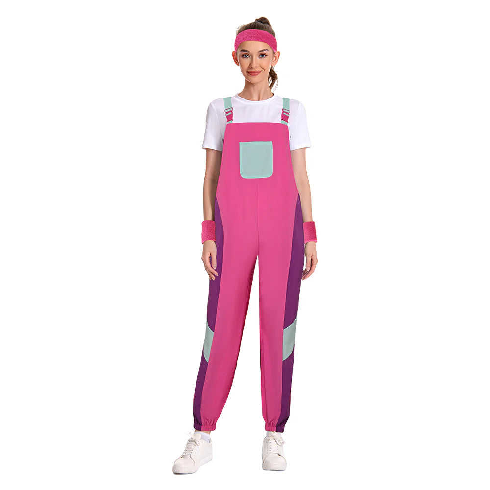 80er 90er Jahre Damen Sport Cosplay Kostüm Outfits Halloween Karneval Anzug