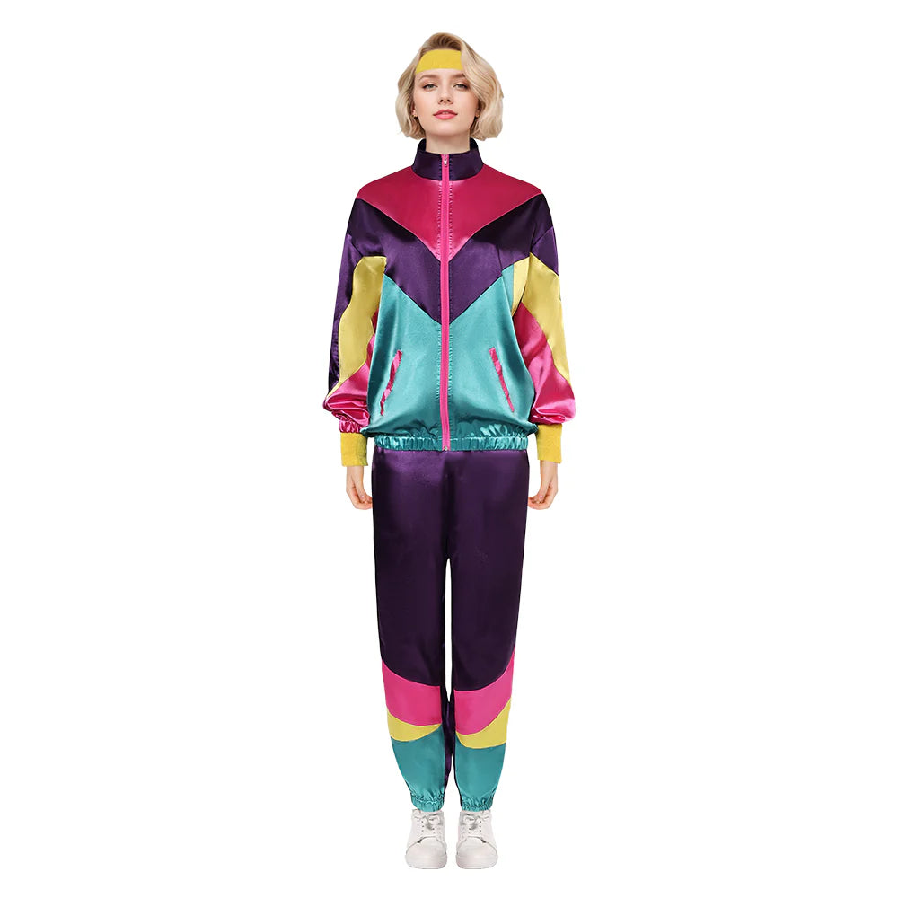 80er unisex Erwachsene Cosplay Kostüm Outfits Halloween Karneval Anzug