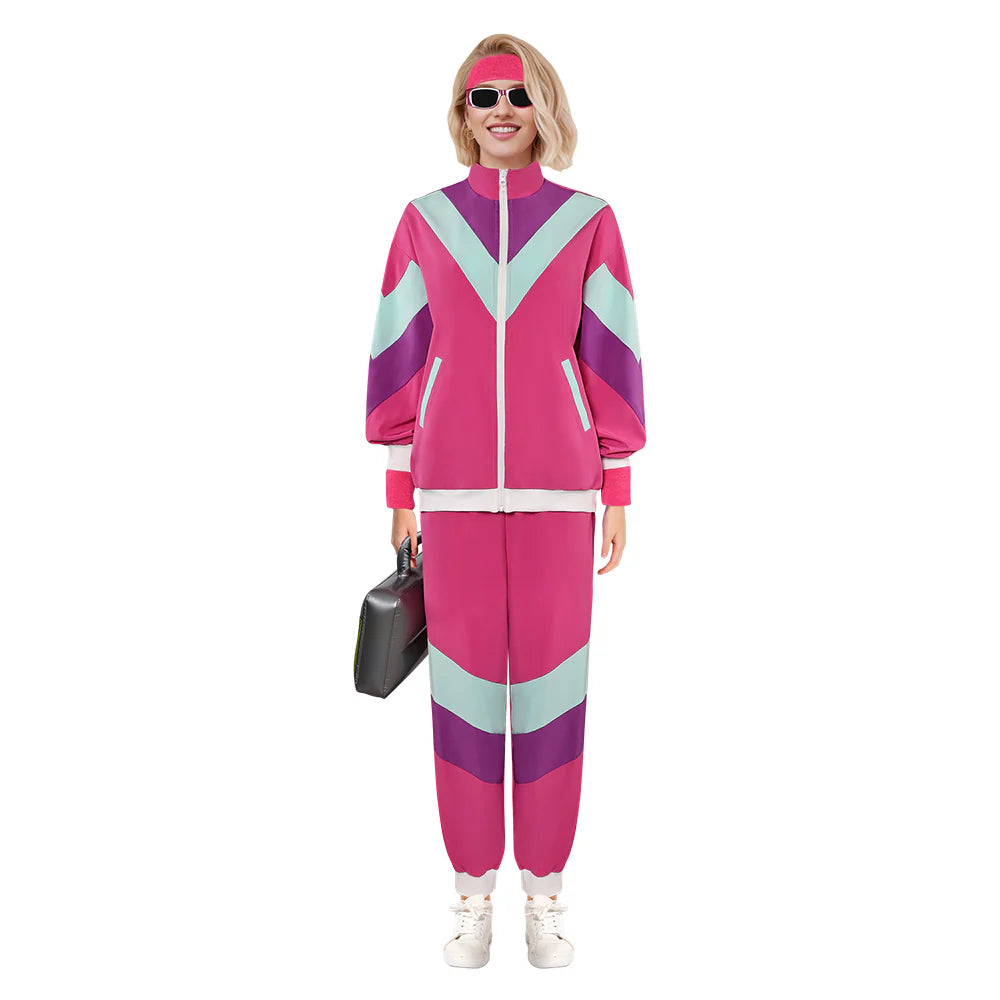 80er unisex Erwachsene Cosplay Kostüm Outfits Halloween Karneval Anzug